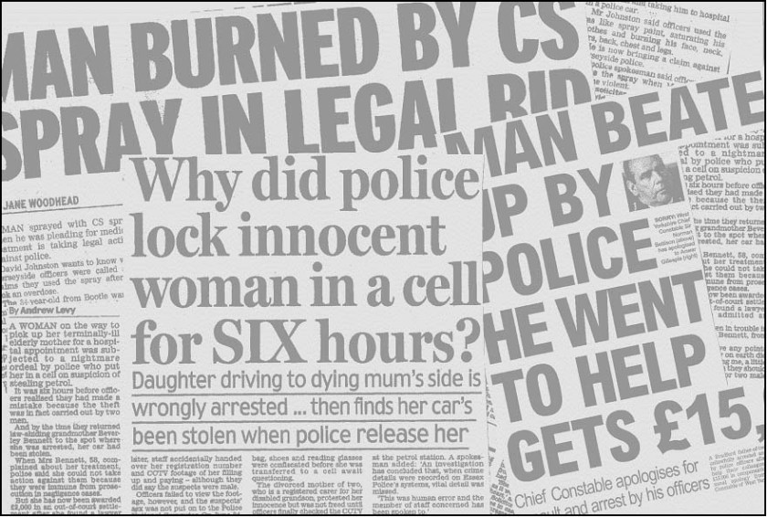 Newspaper clippings of cases pursued by Iain Gould, solicitor